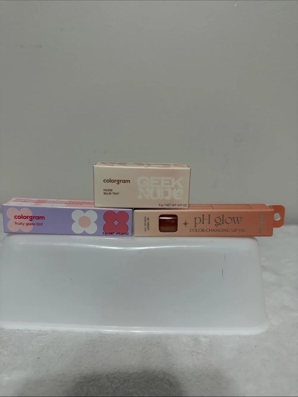 Colorgram & pH Glow Lip Tints - Peachy Pink Packaging / Kara lip oil !